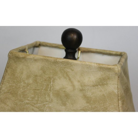 Elephant Table Lamp Aged Bronze Color 3D Pineapple Faux Leather Sahara Tropical - Picture 12 of 12